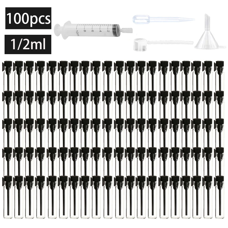Perfume Fragrance Ingredients - 100/300PCS+4 accessories 1/2ml clear glass perfume