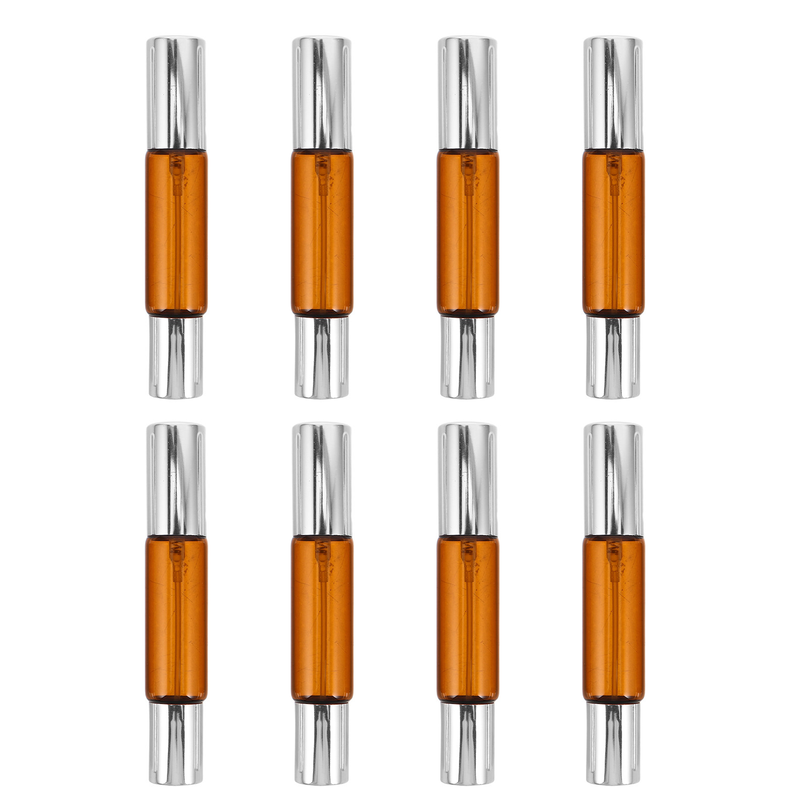 8Pcs Amber Glass Essential Oil - Perfume Travel Set 评论和价格