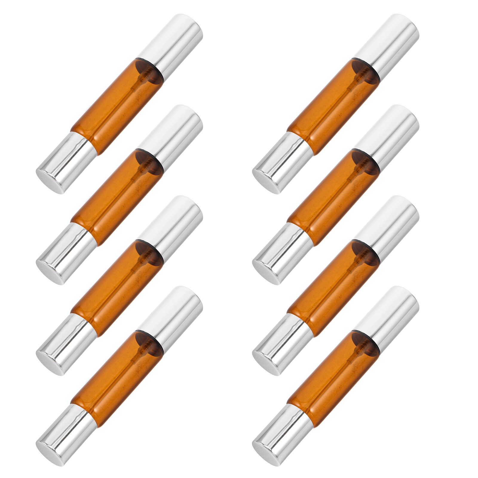 8Pcs Amber Glass Essential Oil - Perfume Travel Set 评论和价格
