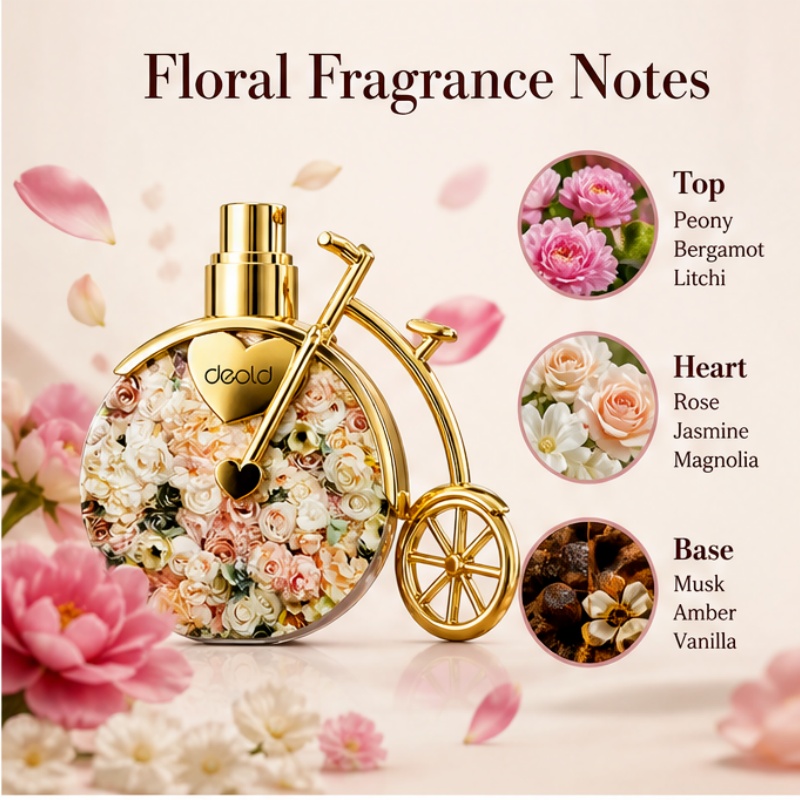 Floral bicycle design lady per - Perfume Floral Fragrance 评论和价格