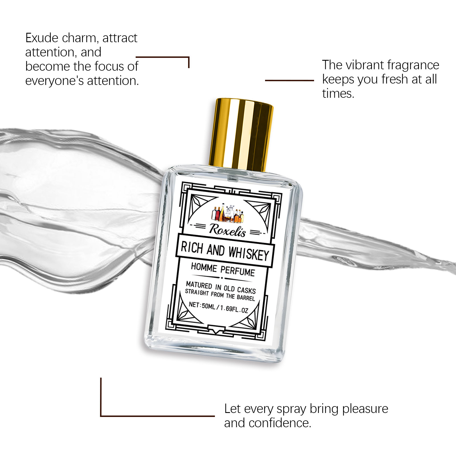 Roxelis 50ml Charm Whisky Men' - Perfume And Fragrance 评论和价格